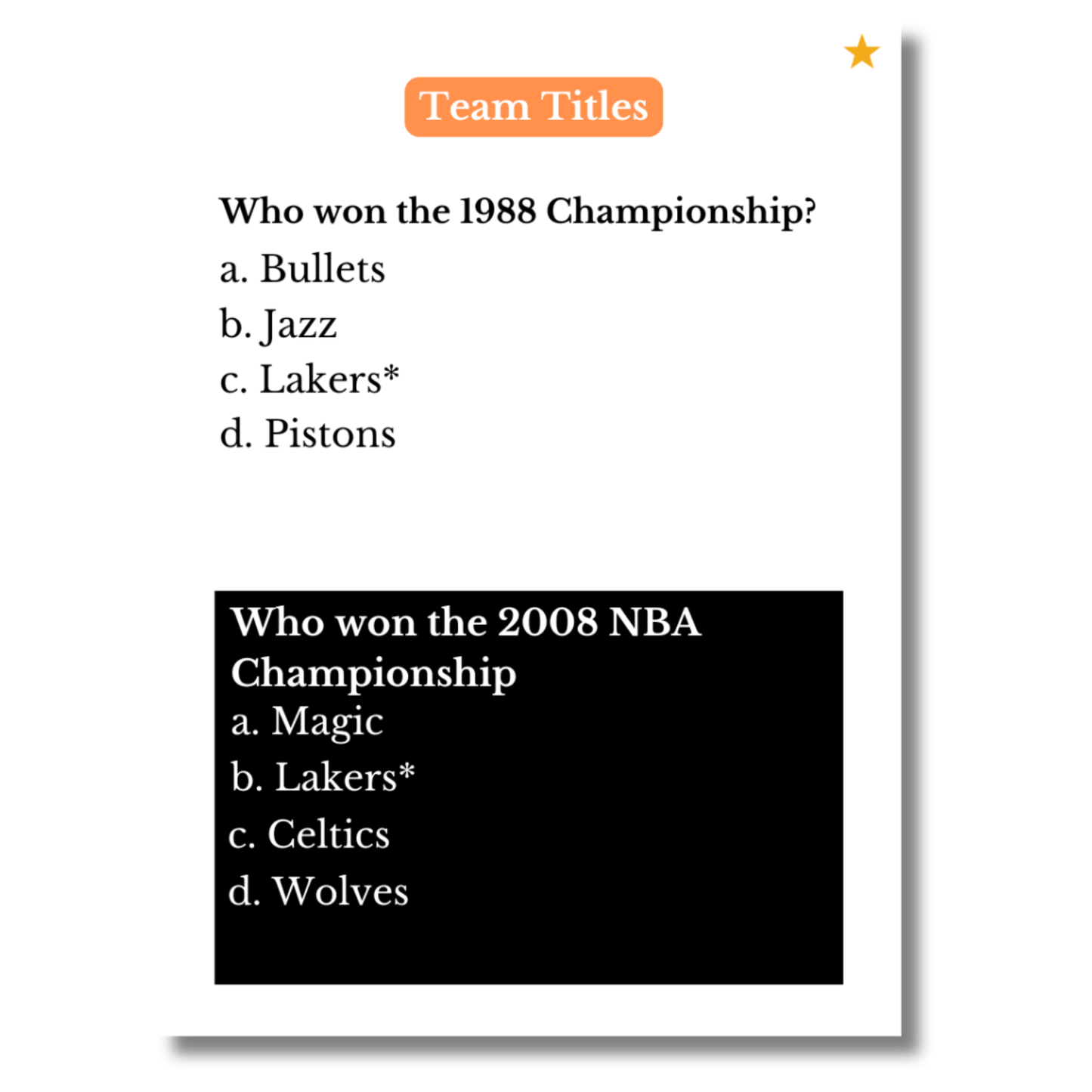 Think You Know the NBA? Prove It. Own Game Night.