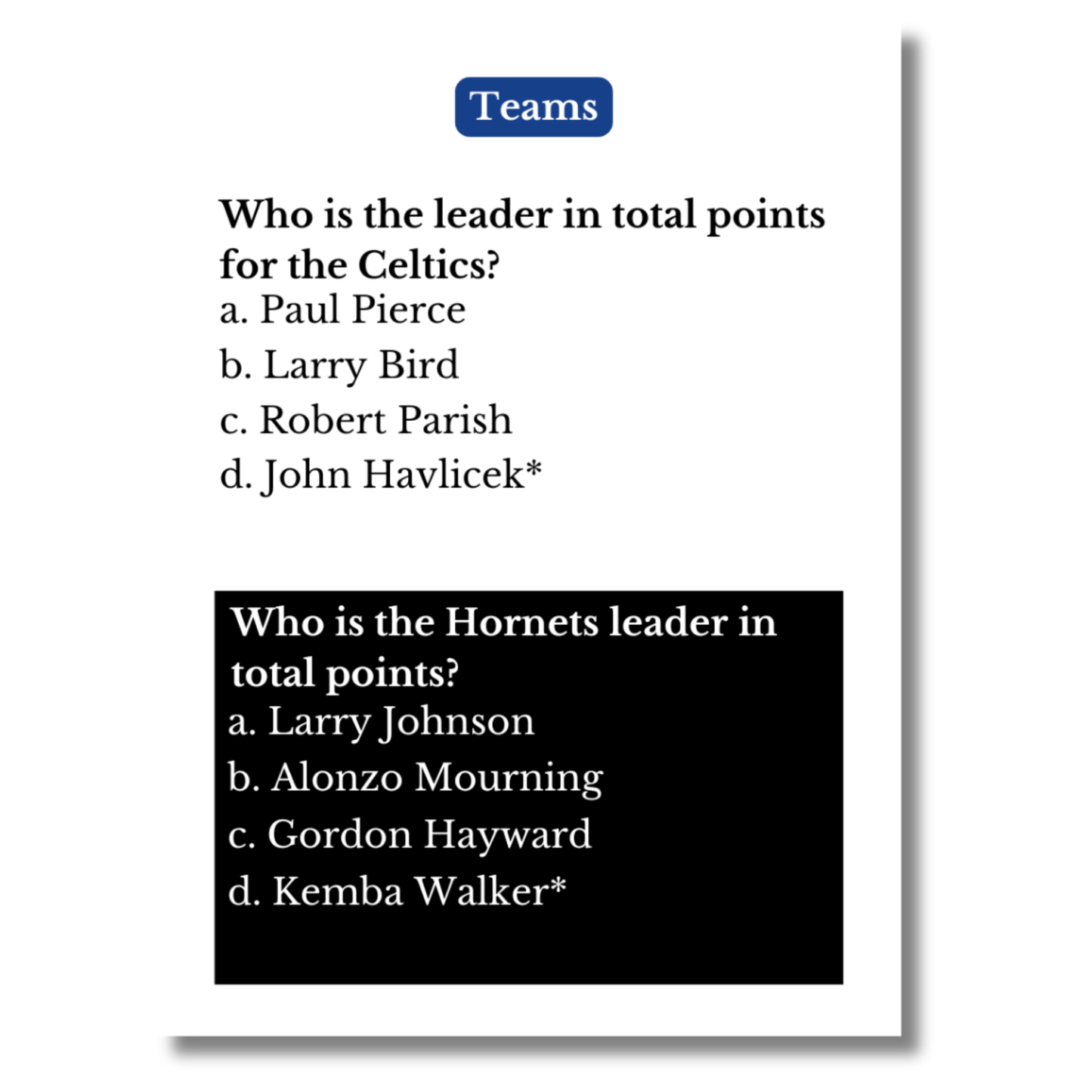 Think You Know the NBA? Prove It. Own Game Night.